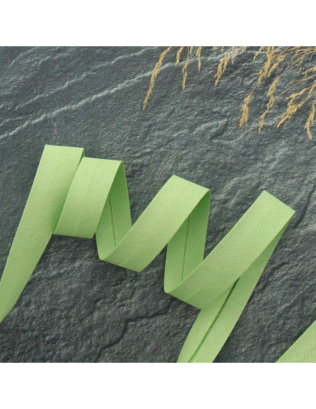 Biais tout textile polycoton - Vert clair