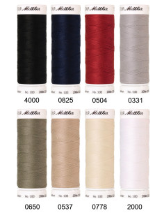 Coffret 8 fils à coudre polyester 200m Mettler ® 2