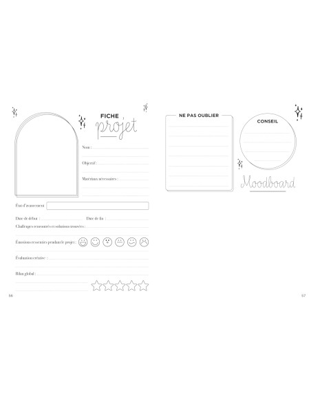 Livre mon carnet de projets créatifs
