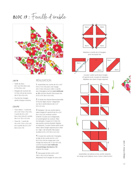 Livre 1 quilt, 100 blocs - Alice aux pays des merveilles
