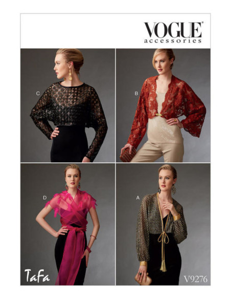 Patron de boléros et mini cape - Vogue 9276