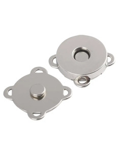 Boutons-pression magnétiques 18 mm à coudre - Argent