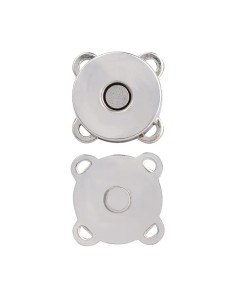 Boutons-pression magnétiques 18 mm à coudre - Argent 2