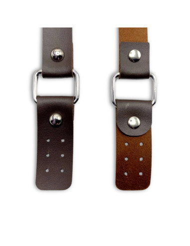 Sangles de sac avec boucles en simili - Marron