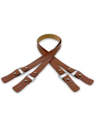 Sangles de sac avec boucles en simili - Tabac