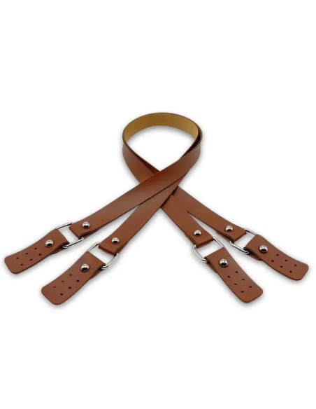 Sangles de sac avec boucles en simili - Tabac
