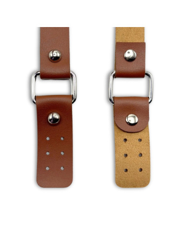 Sangles de sac avec boucles en simili - Tabac