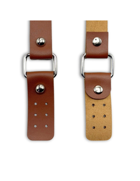 Sangles de sac avec boucles en simili - Tabac
