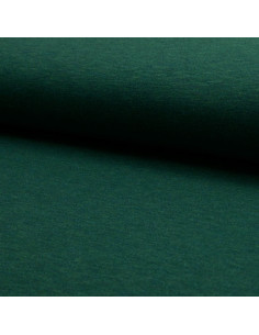 Tissu jogging mélangé - Vert émeraude
