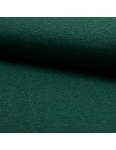 Tissu jogging mélangé - Vert émeraude