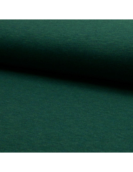Tissu jogging mélangé - Vert émeraude