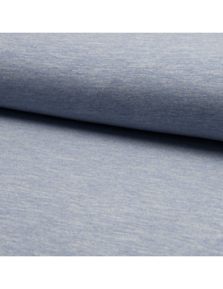Tissu jogging mélangé - Bleu