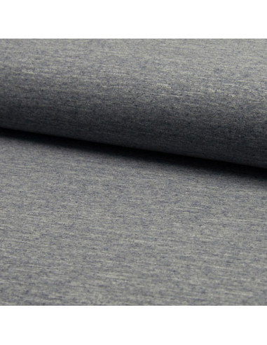 Tissu jogging mélangé - Gris bleu