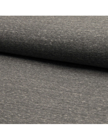 Tissu jogging mélangé - Gris foncé
