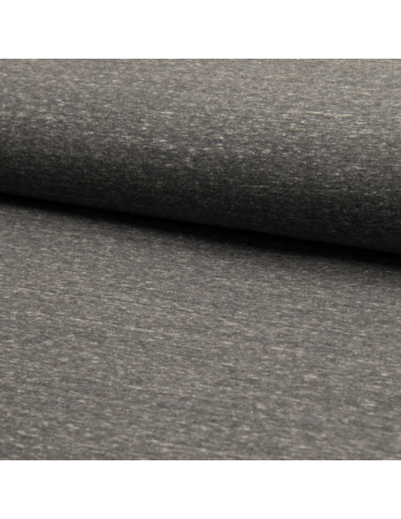 Tissu jogging mélangé - Gris foncé