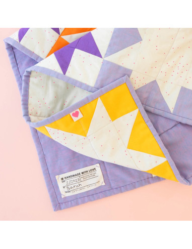 Lot de 4 étiquettes tissées - Handmade with love
