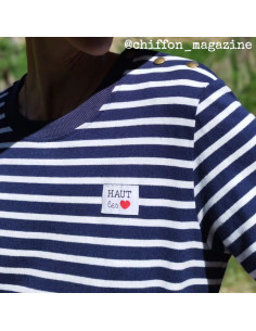 Lot de 5 étiquettes tissées - Haut les coeurs 2