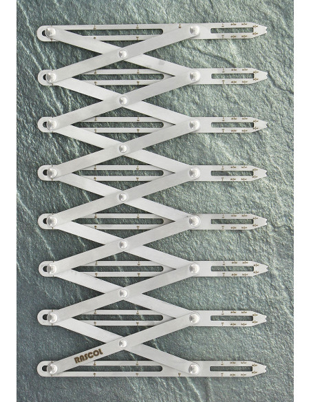 Règle de mesure pour boutonnières métal premium Rascol