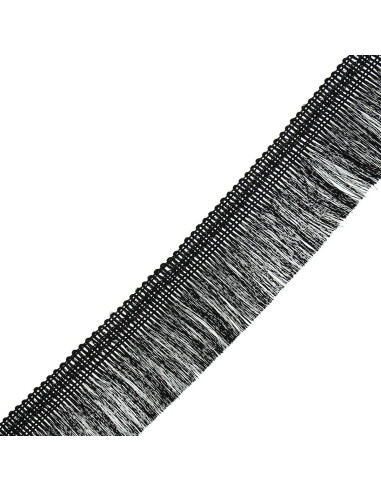Frange lurex 50 mm - Noir