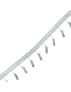 Galon pompons lurex - Argent 2