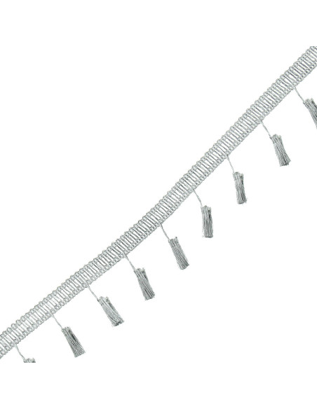 Galon pompons lurex - Argent