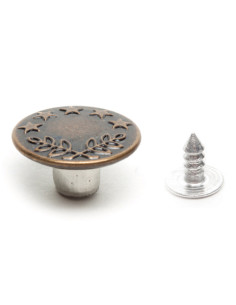 Boite de 6 boutons jeans 16 mm - Bronze 2