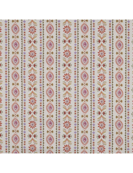 Tissu popeline de coton - Juliette fond écru