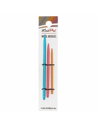 Aiguilles laine aluminium avec boucle nylon