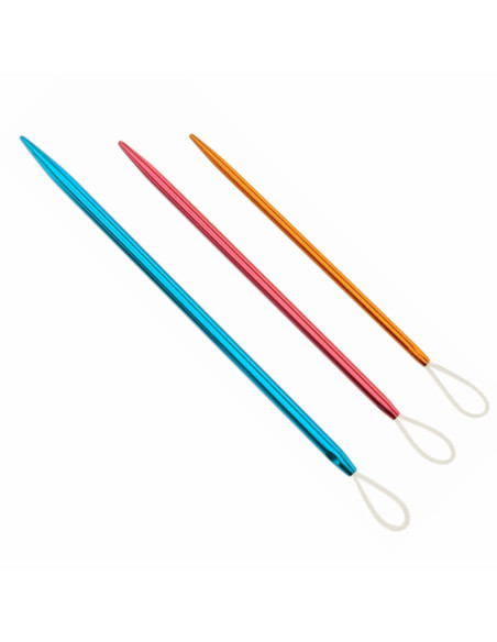 Aiguilles laine aluminium avec boucle nylon