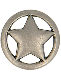 Bouton étoile métal - Acier