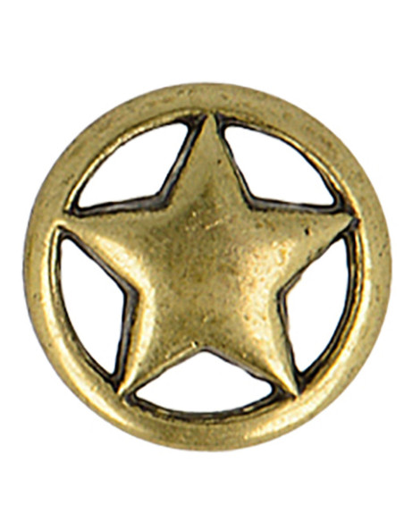 Bouton étoile métal - Bronze