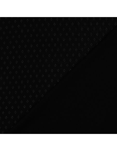 Tissu jersey maille pointelle - Noir