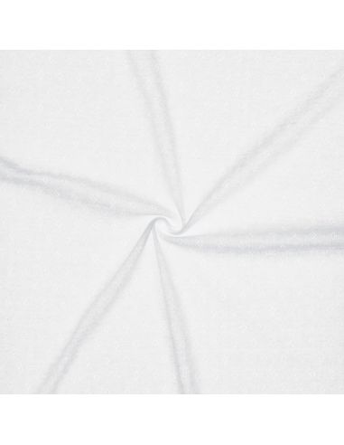 Tissu jersey maille pointelle - Blanc