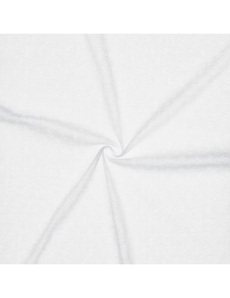 Tissu jersey maille pointelle - Blanc