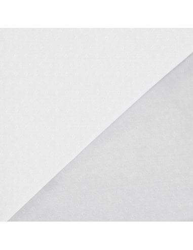 Tissu jersey maille pointelle - Blanc