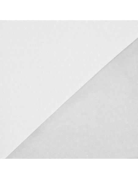 Tissu jersey maille pointelle - Blanc