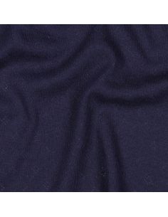 Tissu jersey maille pointelle - Bleu marine