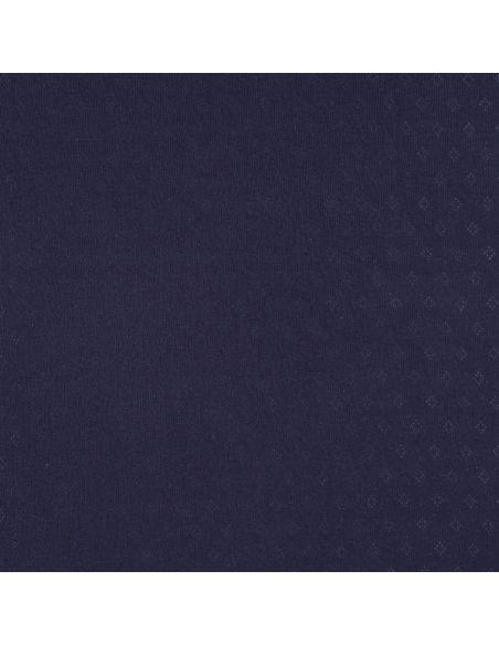 Tissu jersey maille pointelle - Bleu marine