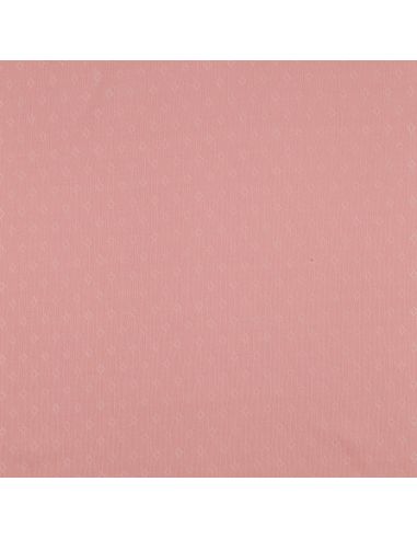 Tissu jersey maille pointelle - Rose