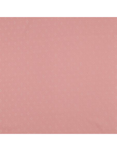 Tissu jersey maille pointelle - Rose