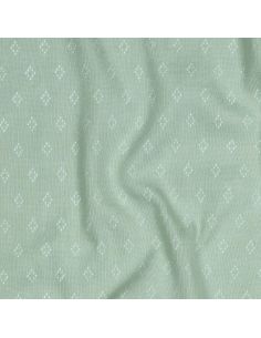 Tissu jersey maille pointelle - Menthe