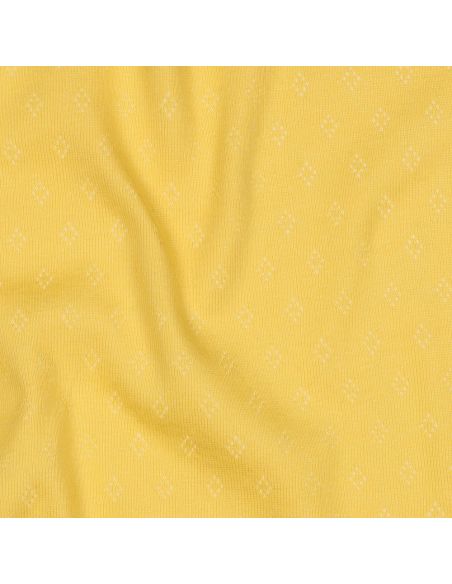 Tissu jersey maille pointelle - Jaune clair