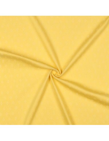 Tissu jersey maille pointelle - Jaune clair