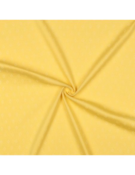 Tissu jersey maille pointelle - Jaune clair