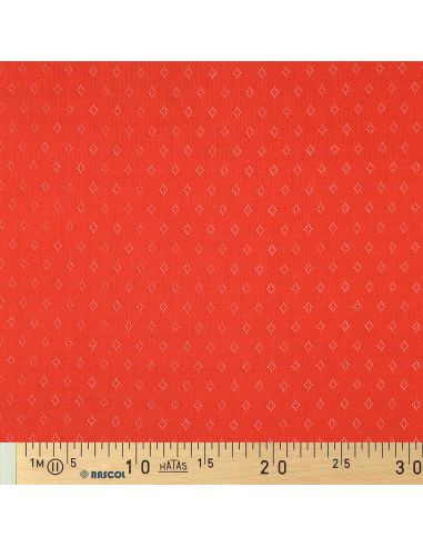 Tissu jersey maille pointelle - Brique