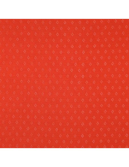 Tissu jersey maille pointelle - Brique