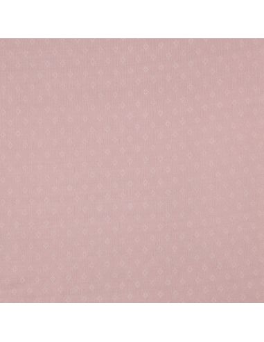 Tissu jersey maille pointelle - Vieux rose