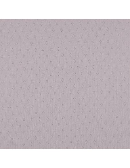 Tissu jersey maille pointelle - Lilas