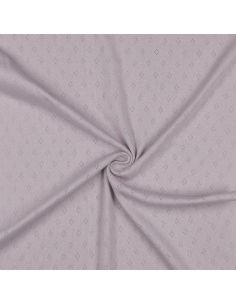 Tissu jersey maille pointelle - Lilas 2