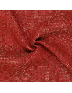 Toile de jute lurex - Rouge
